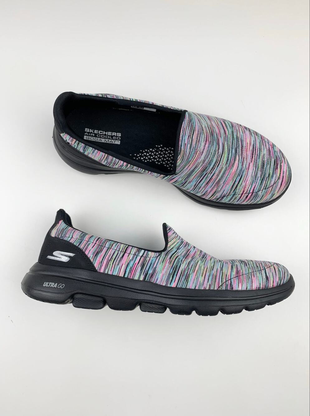 Skechers Go Walk 5 Fantastic Comfort Shoes Multicolor Slip On Women's 8